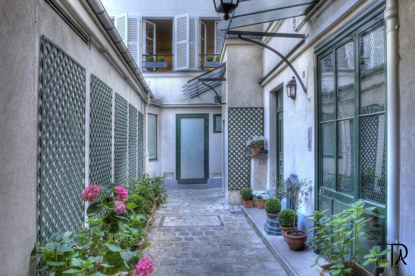 The building's courtyard The building's courtyard