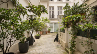 The building's courtyard
